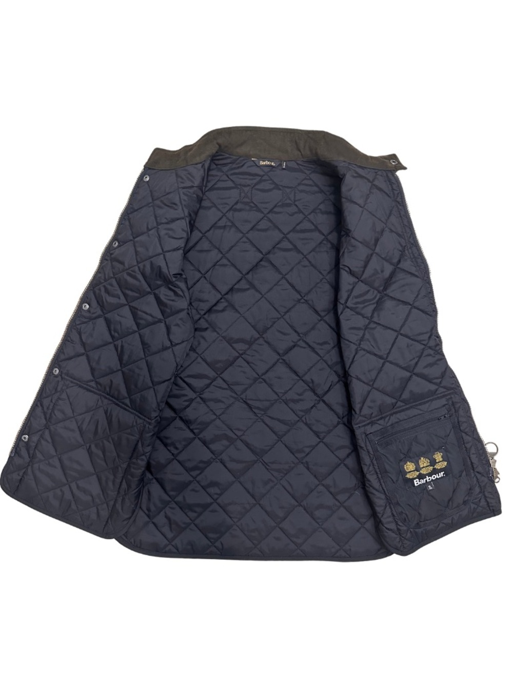 Barbour Lowerdale Gilet Black Diamond Quilted Vest SZ XL Equestrian Preppy EUC - Picture 8 of 10